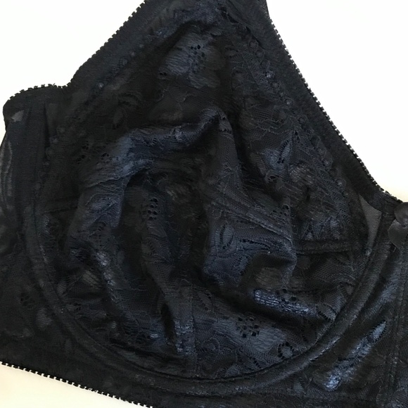 BREEZIES Lace Bra Underwire UltimAir Black Women’s Plus Size 46DD - Picture 5 of 16